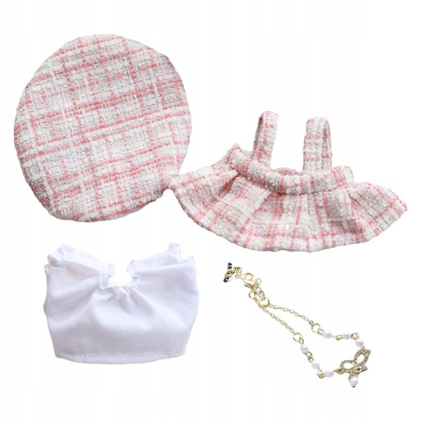 Set 4 Abiti per Bambole 17 cm con Accessori Rosa - Morbidi e Facili da Pulire