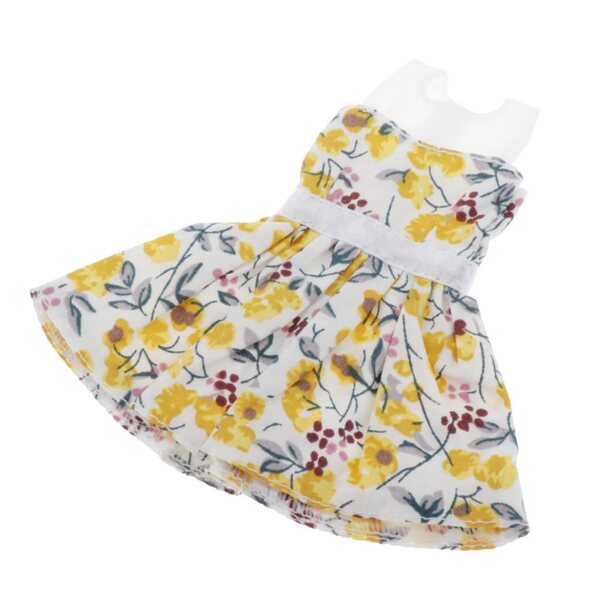 Mini abito scozzese senza maniche per bambole 1/6, alla moda e fatto a mano