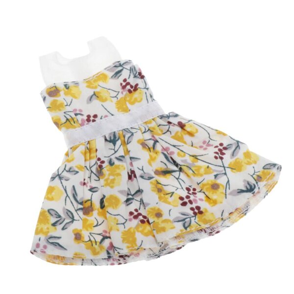 Mini abito scozzese senza maniche per bambole 1/6, alla moda e fatto a mano