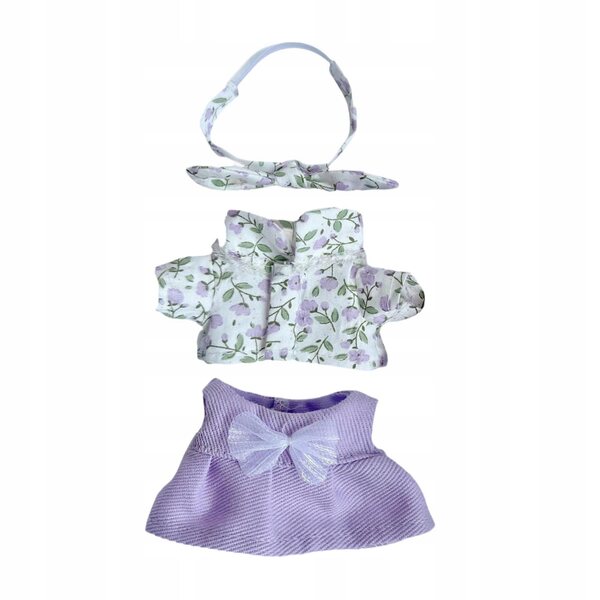 Kleidungsset für 17-cm-Puppen mit Röcken und Accessoires aus weichem Stoff