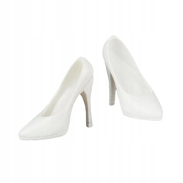 Scarpe bianche con tacco scala 1/6 per bambole da 12 pollici accessori moda