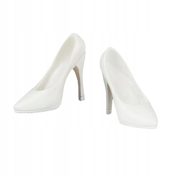 Scarpe bianche con tacco scala 1/6 per bambole da 12 pollici accessori moda