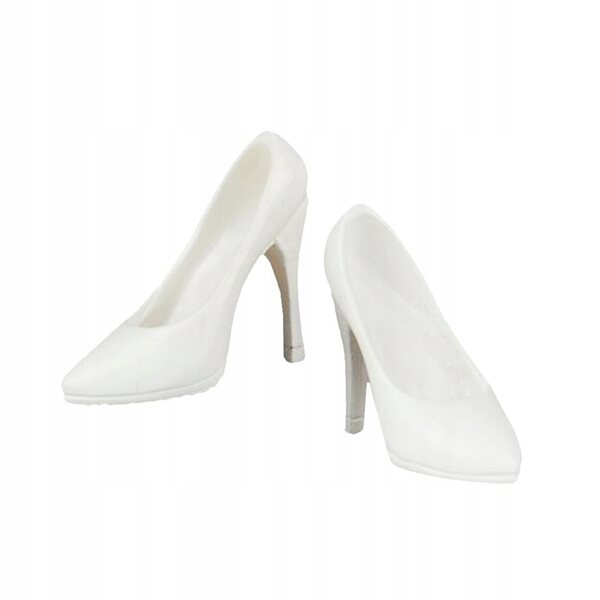 Scarpe bianche con tacco scala 1/6 per bambole da 12 pollici accessori moda