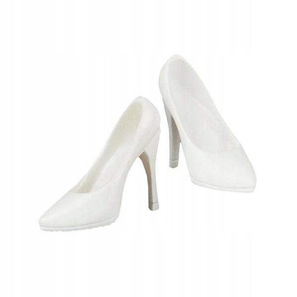 Scarpe bianche con tacco scala 1/6 per bambole da 12 pollici accessori moda