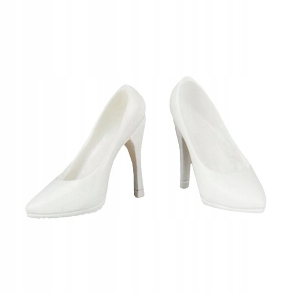 Scarpe bianche con tacco scala 1/6 per bambole da 12 pollici accessori moda