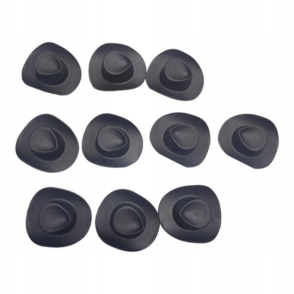 10 Mini-Western-Cowboyhüte 1/6 für Puppen und Dekorationen, Schwarz