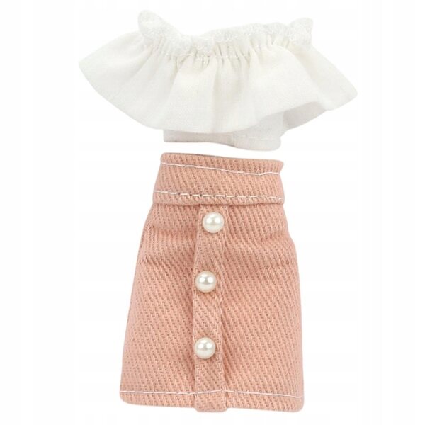 Prinzessinnenkleid für Puppe Babykleid modische Accessoires rosa 1:6