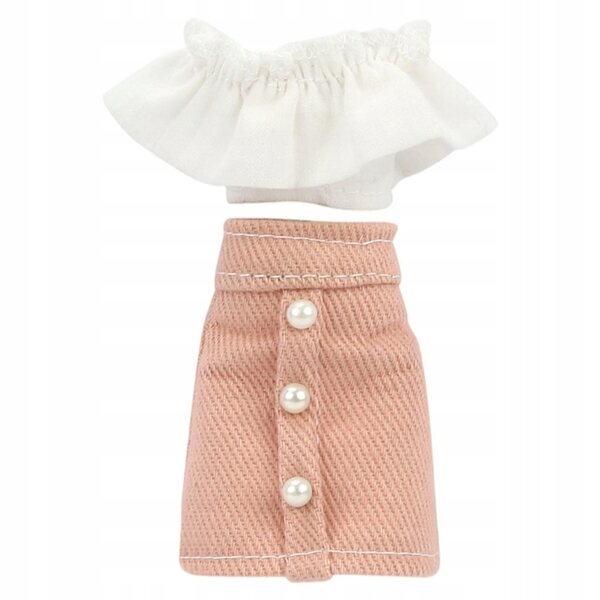 Prinzessinnenkleid für Puppe Babykleid modische Accessoires rosa 1:6