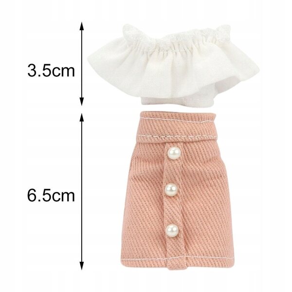 Prinzessinnenkleid für Puppe Babykleid modische Accessoires rosa 1:6