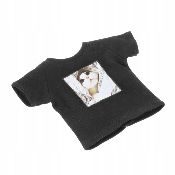 30 cm schwarzer Puppenpullover mit Kapuze, T-Shirt mit Spielzeugkleidung