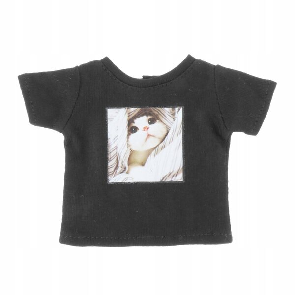 30 cm schwarzer Puppenpullover mit Kapuze, T-Shirt mit Spielzeugkleidung