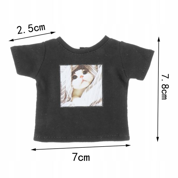 30 cm schwarzer Puppenpullover mit Kapuze, T-Shirt mit Spielzeugkleidung