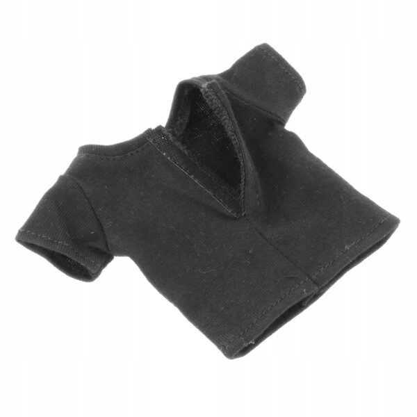 30 cm schwarzer Puppenpullover mit Kapuze, T-Shirt mit Spielzeugkleidung