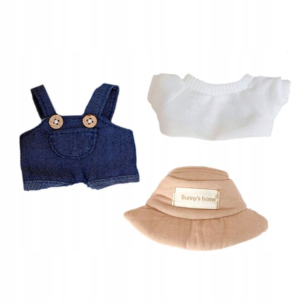 Set 3 Mini Abiti per Bambole 6 Pollici con Cappello, Pantaloni e Maglietta