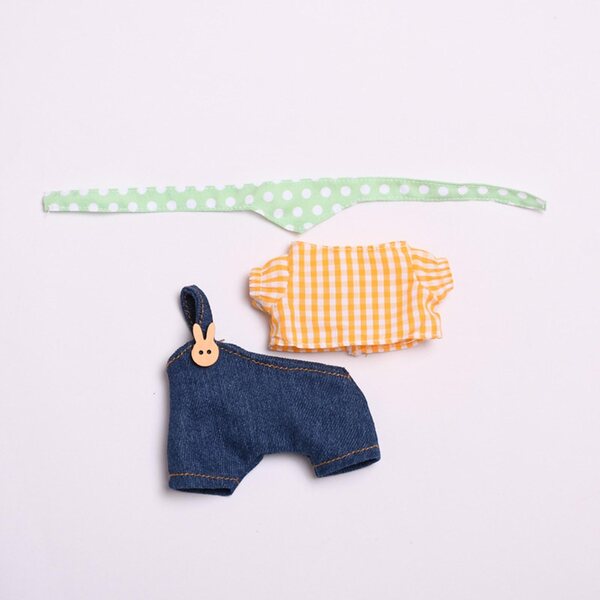 Kleidung für 17-cm-Puppe: T-Shirt und Hose aus weichem Stoff
