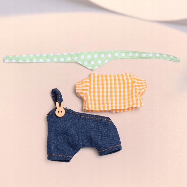 Kleidung für 17-cm-Puppe: T-Shirt und Hose aus weichem Stoff