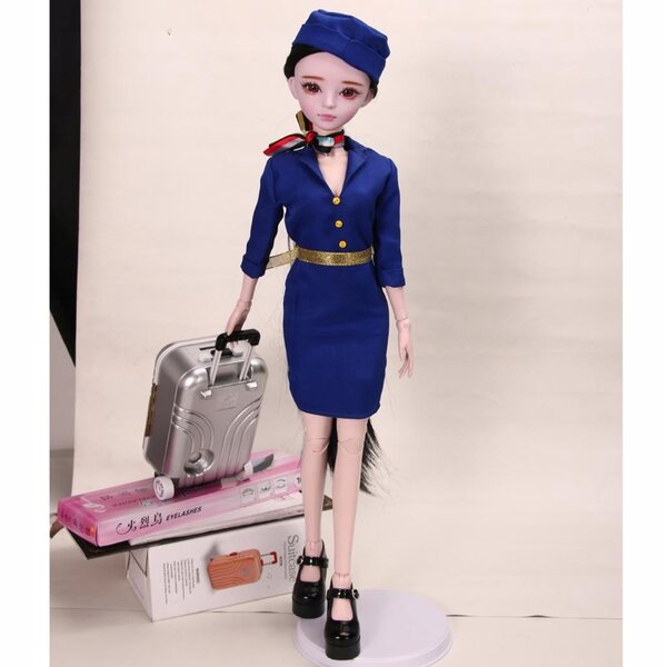 1/3 BJD-Puppe mit 23 getrennten Gelenken, weibliches Modell in Uniform