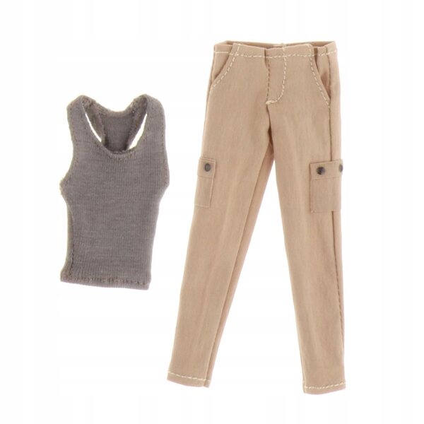 Mini kamizelka e pantaloni per bambole 1/12 abbigliamento donna per bambole 6 pollici