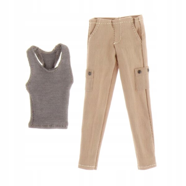 Mini kamizelka e pantaloni per bambole 1/12 abbigliamento donna per bambole 6 pollici