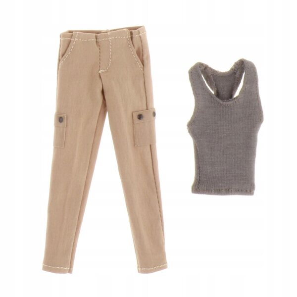 Mini kamizelka e pantaloni per bambole 1/12 abbigliamento donna per bambole 6 pollici