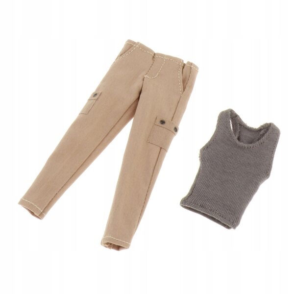 Mini kamizelka e pantaloni per bambole 1/12 abbigliamento donna per bambole 6 pollici