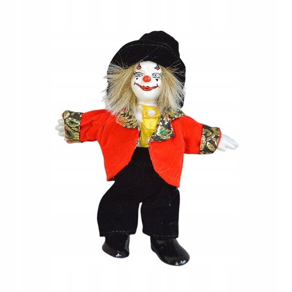 Figurina Clown in Ceramica 18 cm Decorazione Halloween e Collezione