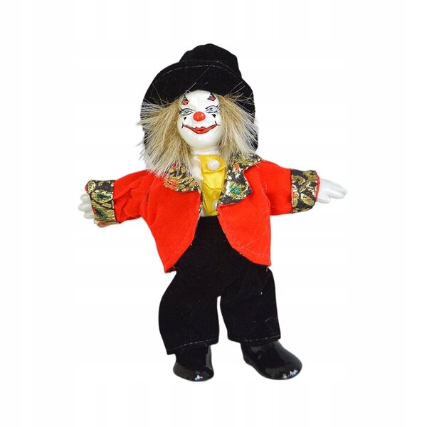 Figurina Clown in Ceramica 18 cm Decorazione Halloween e Collezione