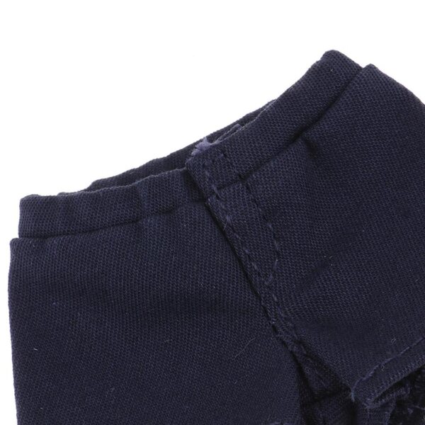 Set 2 Pantaloni per Bambole 1/6 in Tessuto e Pelle - Blu Scuro