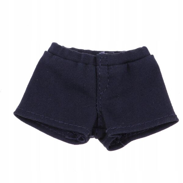 Set 2 Pantaloni per Bambole 1/6 in Tessuto e Pelle - Blu Scuro
