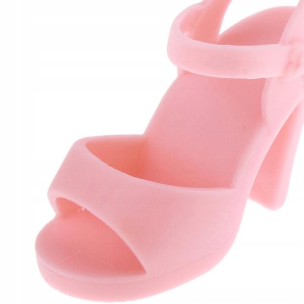 Scarpe rosa con tacco alto per bambole 1/4 BJD, accessorio da 45 cm