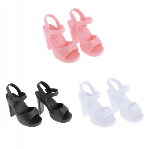 Scarpe rosa con tacco alto per bambole 1/4 BJD, accessorio da 45 cm