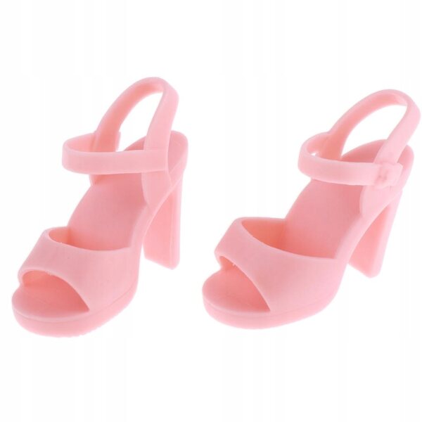 Scarpe rosa con tacco alto per bambole 1/4 BJD, accessorio da 45 cm