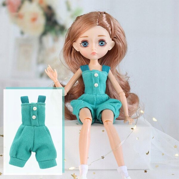 1:6 blaues Prinzessinnenkleid - modische Kleidung für Kinderpuppen