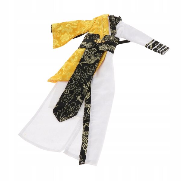 Completo Abbigliamento 1/6 per Bambole BJD Cappotto Antivento Dorato