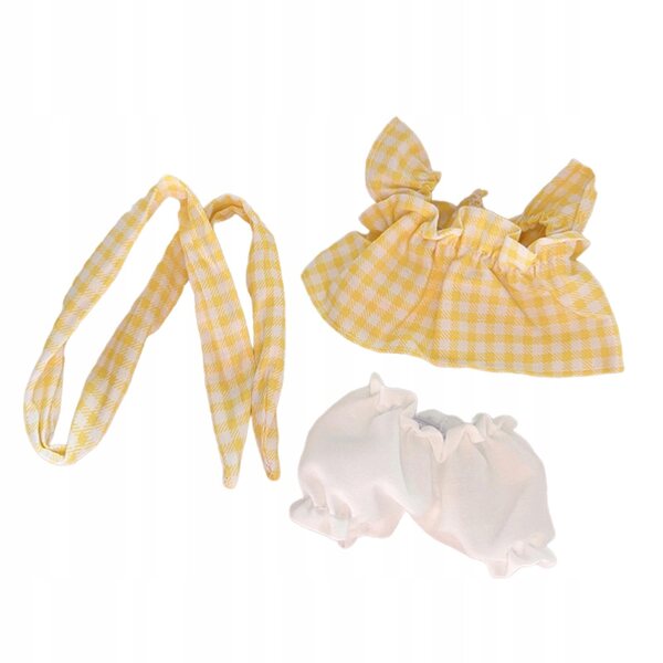 Set di 3 Mini Abiti Gialli per Bambole 17 cm con Accessori e Wisiorek