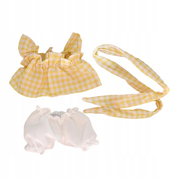 Set di 3 Mini Abiti Gialli per Bambole 17 cm con Accessori e Wisiorek