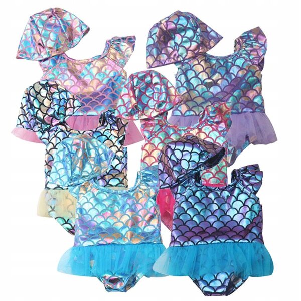 Costume da bagno rosa per bambole 18 pollici, fatto a mano con tulle e paillettes
