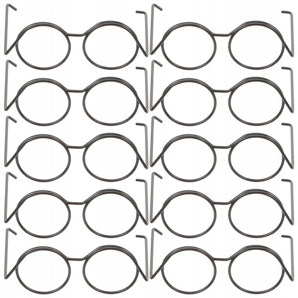 Mini Occhiali in Metallo per Bambole, Accessorio Giocattolo Decorativo Nero