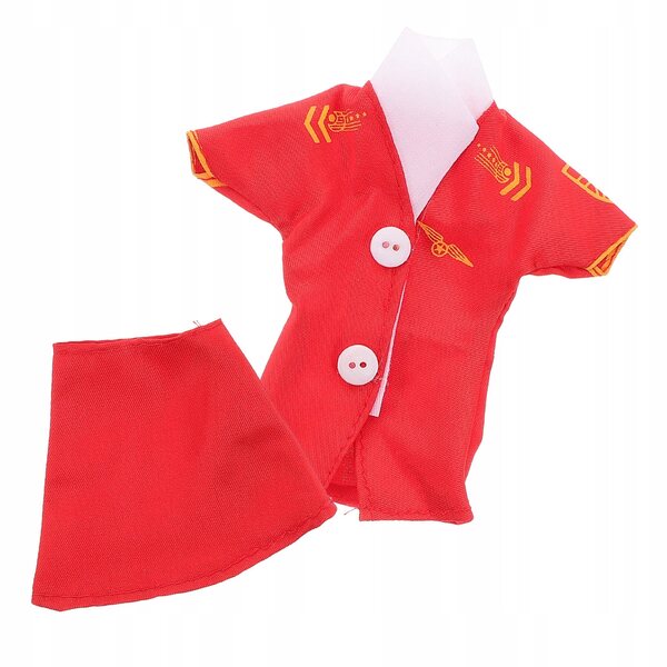 Set 2 Abiti Rosso Stewardessa per Bambole 30 cm - Completo Elegante e Creativo