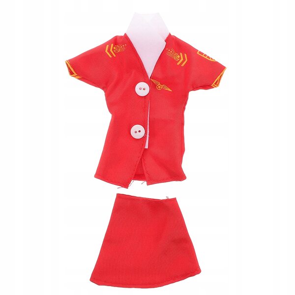 Set 2 Abiti Rosso Stewardessa per Bambole 30 cm - Completo Elegante e Creativo