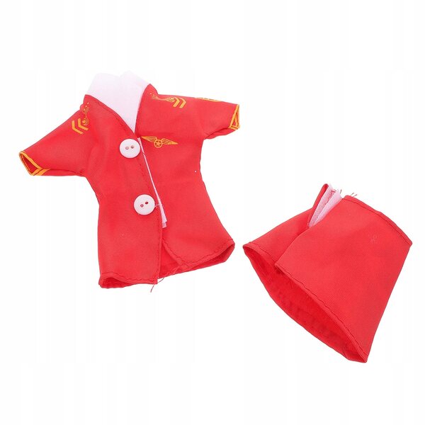 Set 2 Abiti Rosso Stewardessa per Bambole 30 cm - Completo Elegante e Creativo