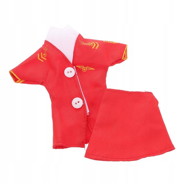 Set 2 Abiti Rosso Stewardessa per Bambole 30 cm - Completo Elegante e Creativo