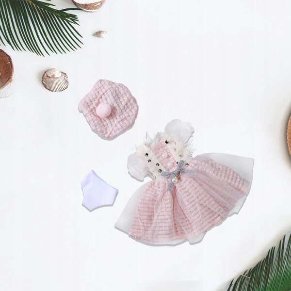 Kleidungsset für 12-Zoll-BJD-Puppen, Kleid, Mütze und Unterwäsche
