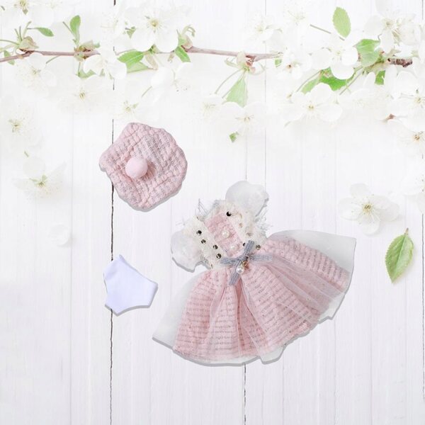 Kleidungsset für 12-Zoll-BJD-Puppen, Kleid, Mütze und Unterwäsche