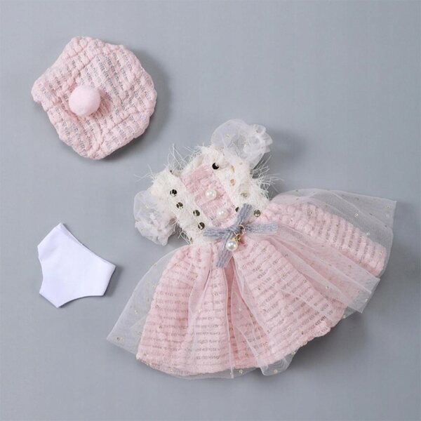 Kleidungsset für 12-Zoll-BJD-Puppen, Kleid, Mütze und Unterwäsche