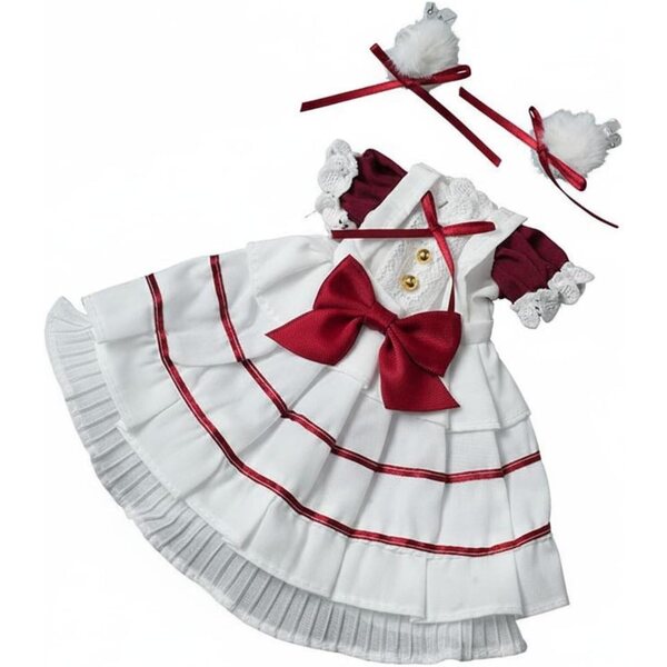 Kleid für BJD-Puppe, 30 cm, im Lolita-Stil, Weinrot, waschbar, für Spielzeug und Sammlung