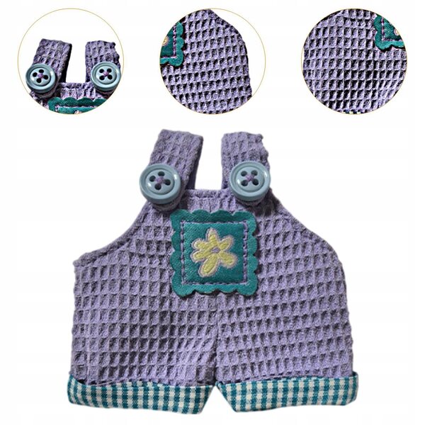 Pantaloni viola per bambole in cotone morbido, abbigliamento educativo DIY