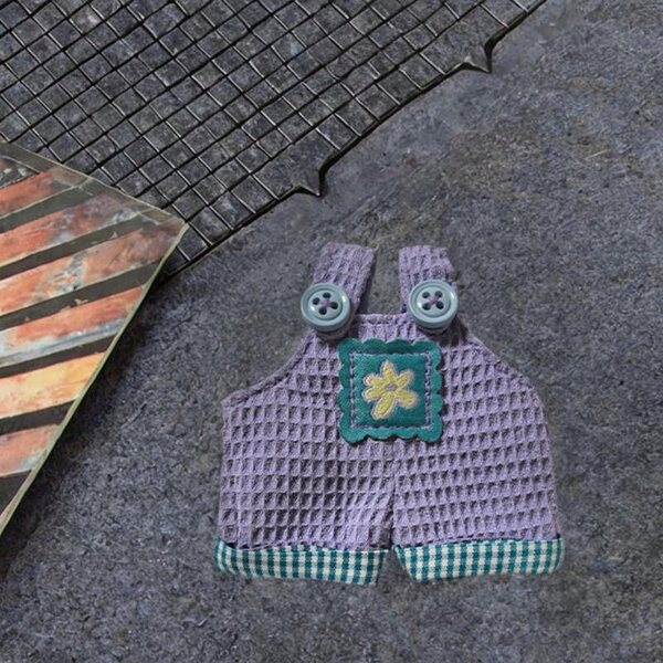 Pantaloni viola per bambole in cotone morbido, abbigliamento educativo DIY