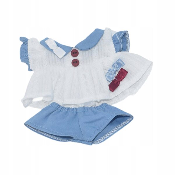 Set 2 vestiti per bambole 15-17 cm: Vestito e pantaloni in tessuto resistente