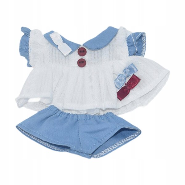 Set 2 vestiti per bambole 15-17 cm: Vestito e pantaloni in tessuto resistente